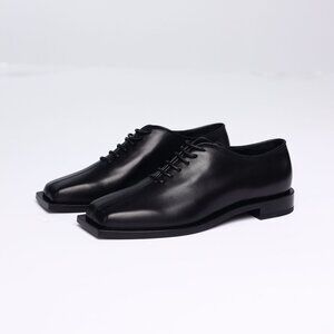 Peter do black square toe oxfords size 39/9